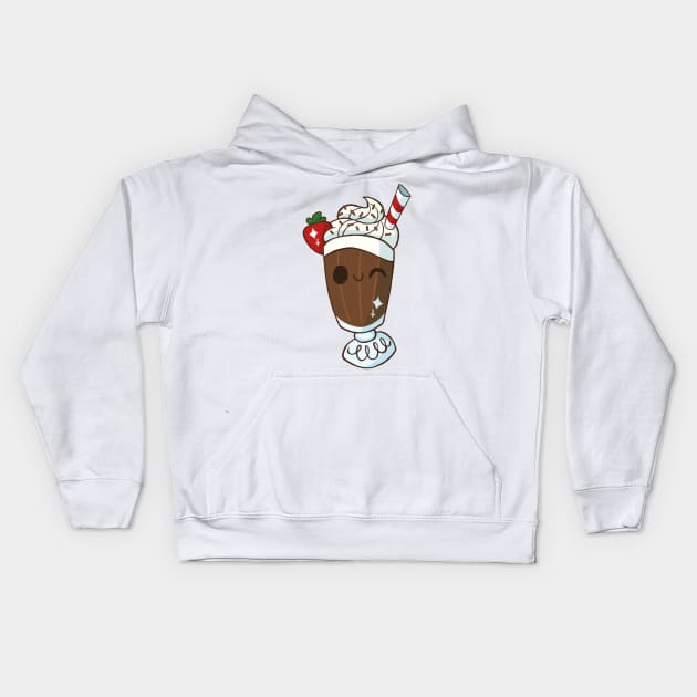 Chocolate Milkshake Kids Hoodie by mimiranger